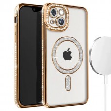 Θήκη Κινητού Avizar Diamond Around Strass για APPLE IPHONE 13 6.1 ΧΡΥΣΟ