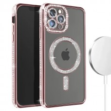 Θήκη Κινητού Avizar Diamond Around Strass για APPLE IPHONE 13 PRO 6.1 ΡΟΖ