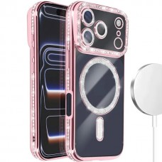 Θήκη Κινητού Avizar Diamond Around Strass για APPLE IPHONE 17 PRO MAX ΡΟΖ