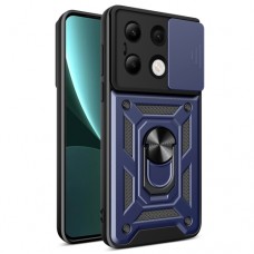 Θήκη Κινητού BBR Slider One Αντικραδασμική ( Armor - Shockproof ) με ενσωματωμένη βάση-δαχτυλίδι και κάλυμμα καμερών για XIAOMI REDMI NOTE 13 4G BLUE