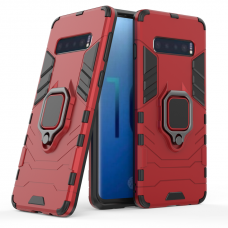 Θήκη Κινητού BBR Ring Αντικραδασμική ( Armor - Shockproof ) με ενσωματωμένη βάση-δαχτυλίδι για SAMSUNG Galaxy S10 RED