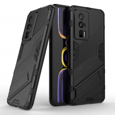 Θήκη Κινητού BBR Steel Αντικραδασμική ( Armor - Shockproof ) με ενσωματωμένη βάση στήριξης ( Kickstand ) για XIAOMI POCO F5 PRO BLACK