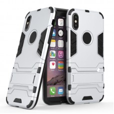 Θήκη Κινητού BBR Iron Αντικραδασμική ( Armor - Shockproof ) με ενσωματωμένη βάση στήριξης ( Kickstand ) για i-PHONE 10 X/XS (5,8) SILVER