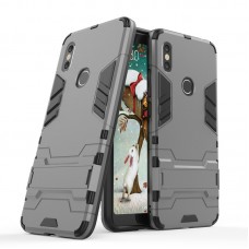 Θήκη Κινητού BBR Iron Αντικραδασμική ( Armor - Shockproof ) με ενσωματωμένη βάση στήριξης ( Kickstand ) για XIAOMI REDMI NOTE 6 PRO GRAY